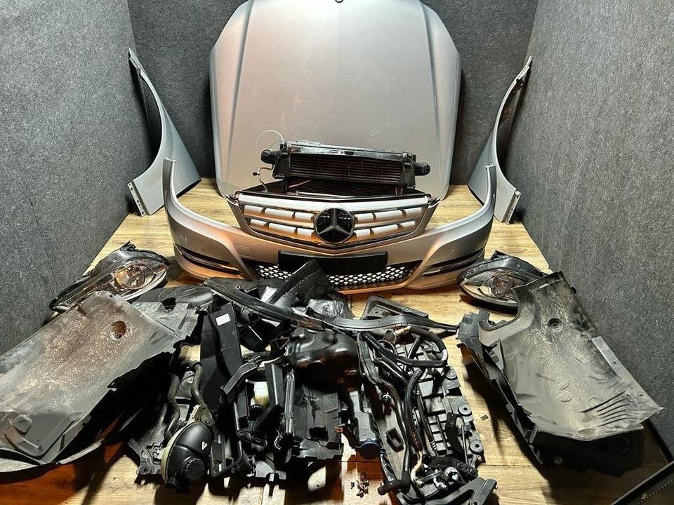 Mercedes Cklasse W204 775 Motorhaube Stoßstange Scheinwerfer Kühl