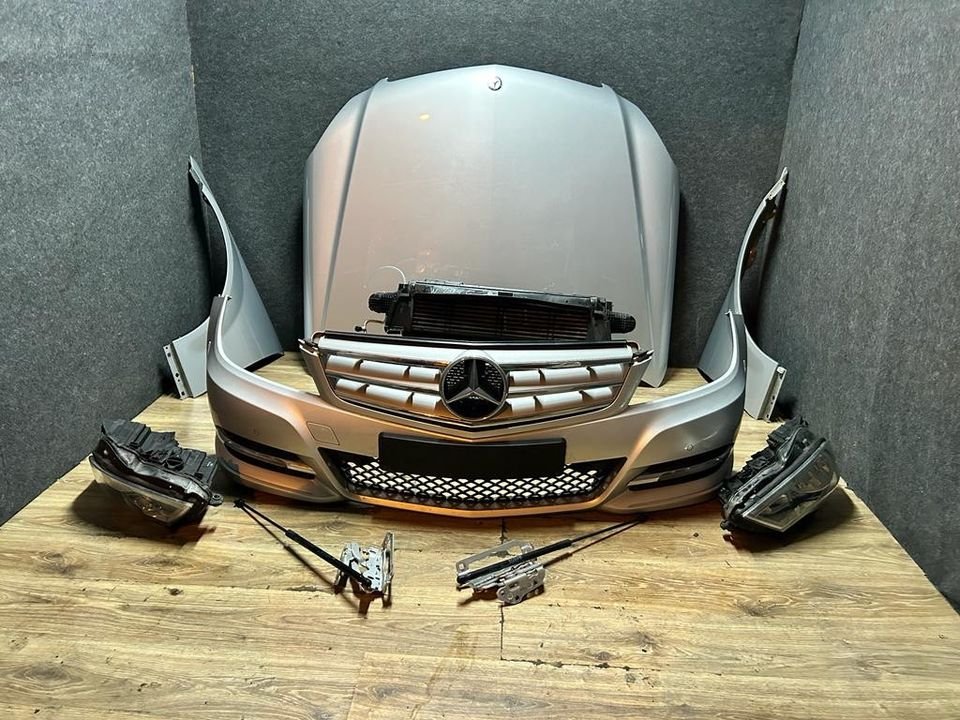 Mercedes Cklasse W204 775 Motorhaube Stoßstange Scheinwerfer Kühl