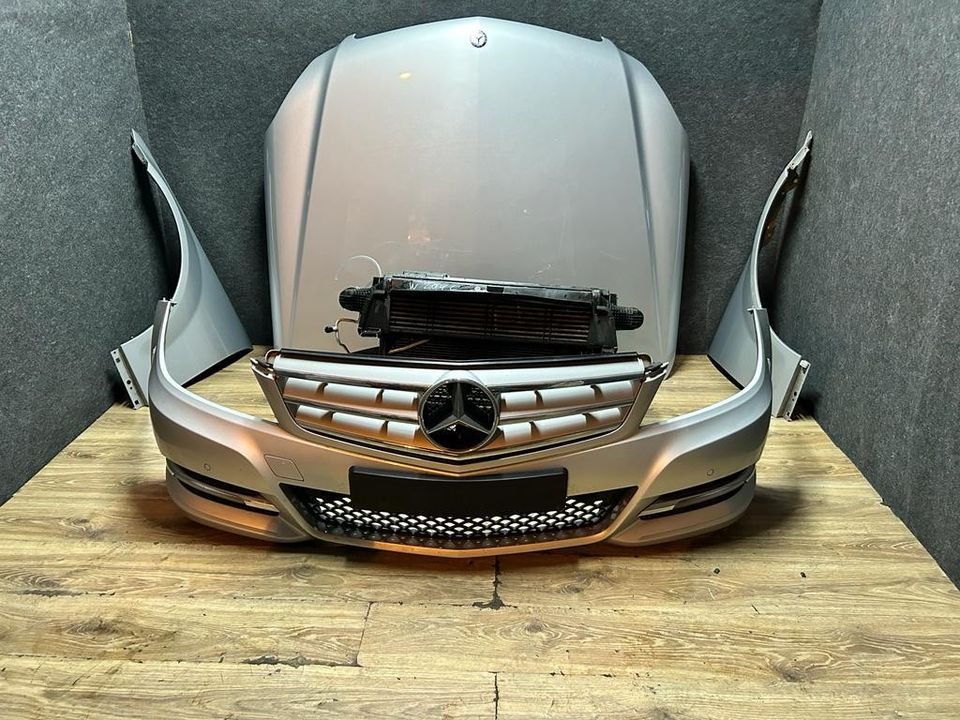 Mercedes Cklasse W204 775 Motorhaube Stoßstange Scheinwerfer Kühl