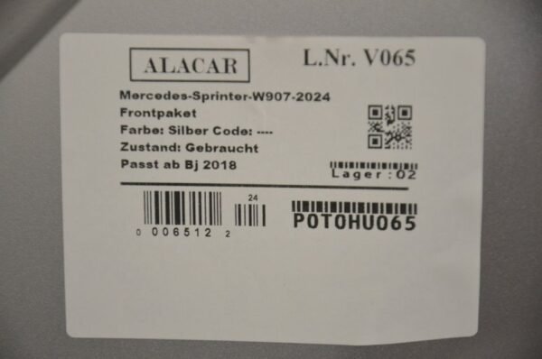 Mercedes Sprinter W907 W910 Front Motorhaube Kotflügel Kühler