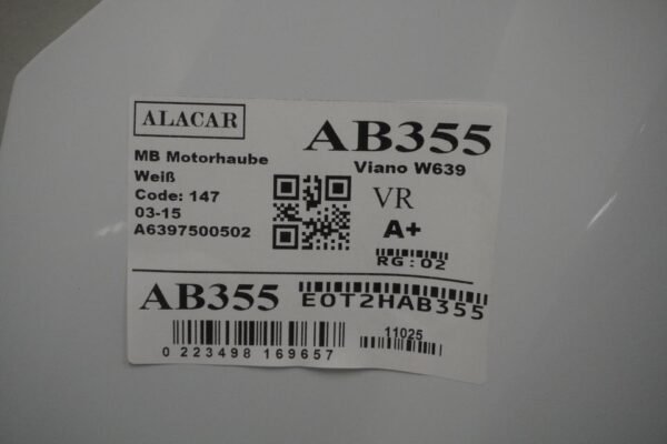 Mercedes Vito Viano W639 Motorhaube Haube A6397500502 AB355
