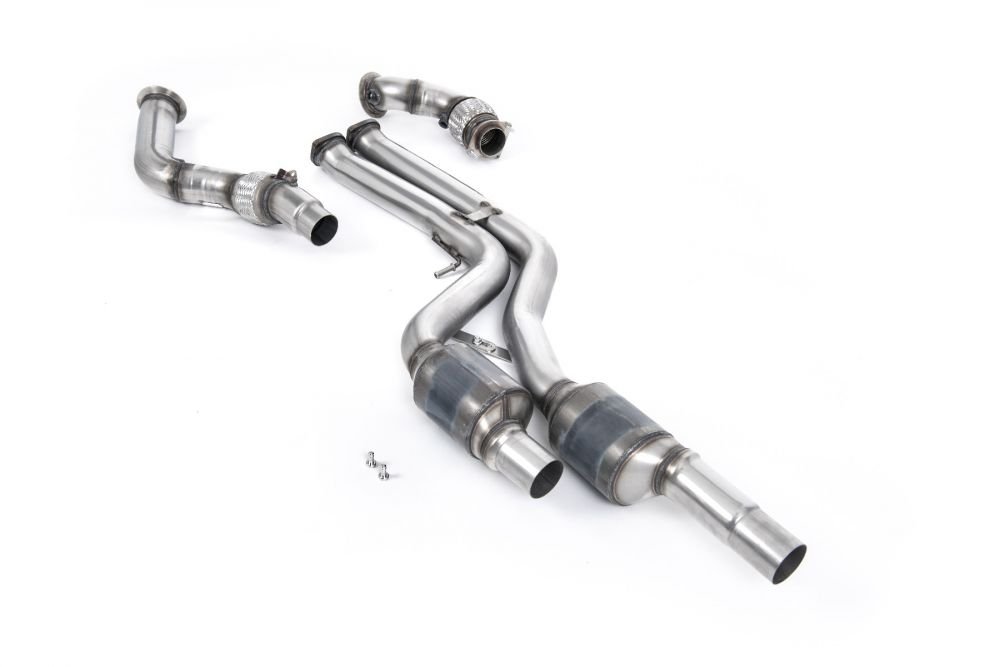 Milltek Large Bore Downpipe & Race GPF / OPF Pipe with Hi-Flow Sports Cats for F8X BMW M3 and M4 (OPF / GPF)