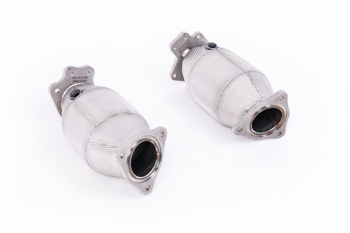 Milltek Large-Bore Hi-Flow Sport Downpipes (with heat wrap) for C8 Chevrolet Corvette E-Ray / Stingray / Z06 [SSXCH111]