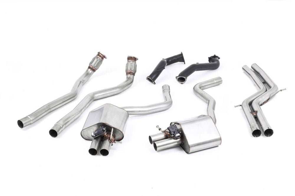 Milltek Valved Complete Exhaust System with Race Pipes for C7 Audi RS6 / RS7