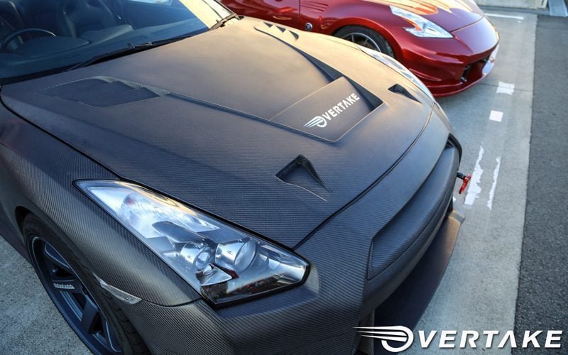 Overtake Dry Carbon Ducted Racing Hood for 2009-19 Nissan GT-R [R35]