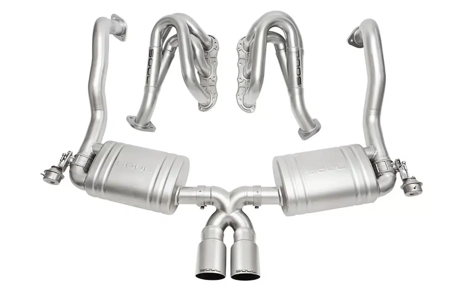 SOUL Performance Competition Exhaust Package with Single Wall Tips for 981 Porsche Boxster / Cayman