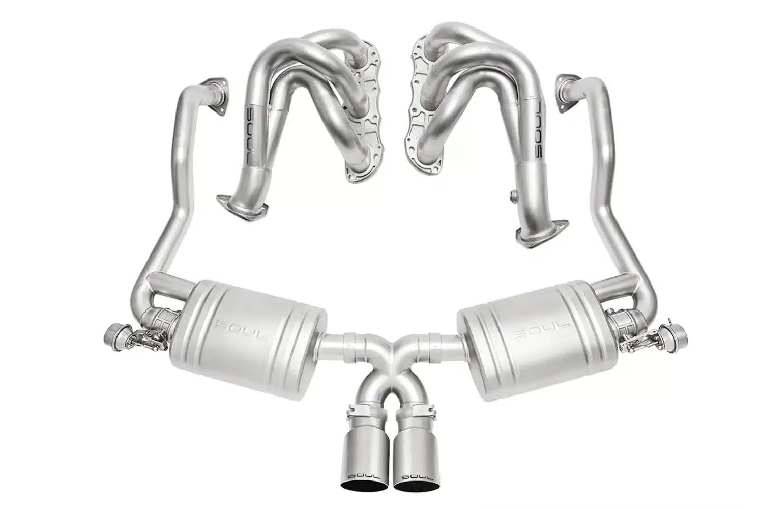 SOUL Performance Competition Exhaust Package with Single Wall Tips for 987.2 Porsche Boxster / Cayman