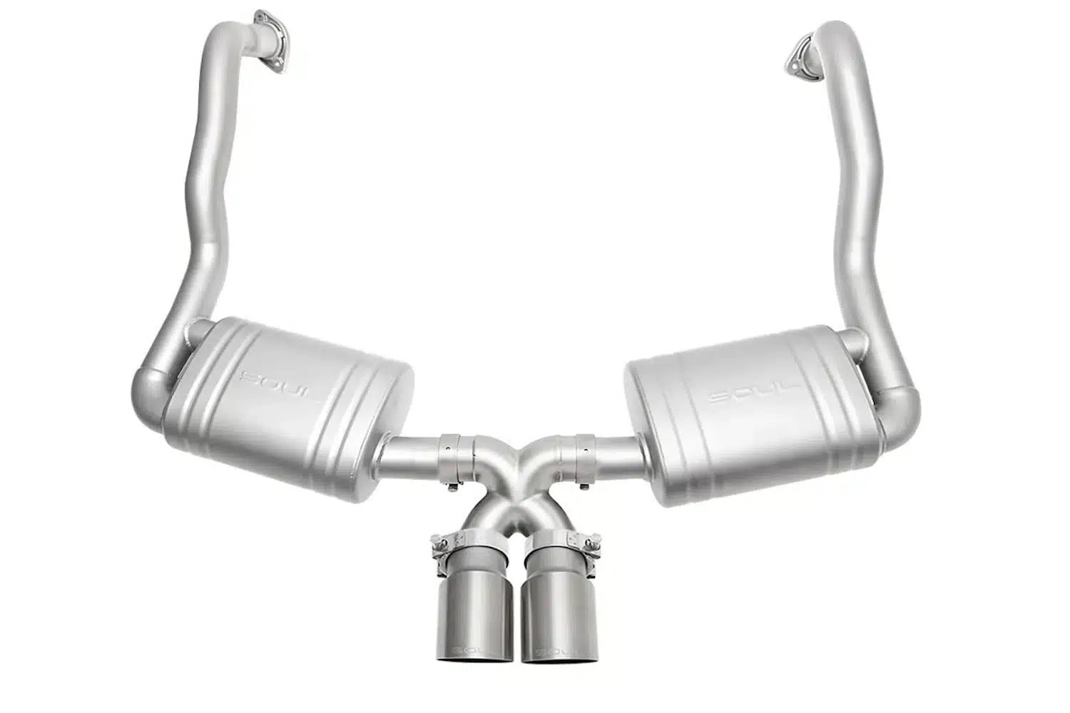 SOUL Performance Exhaust System with Single Wall Tips for 981 Porsche Boxster / Cayman