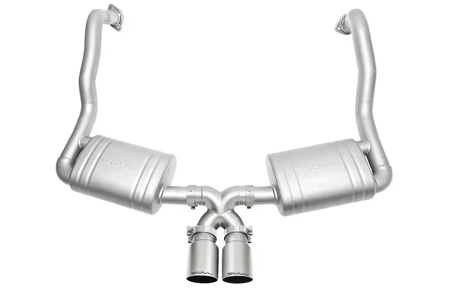SOUL Performance Exhaust System with Tips for 981 Porsche Boxster Spyder / Cayman GT4