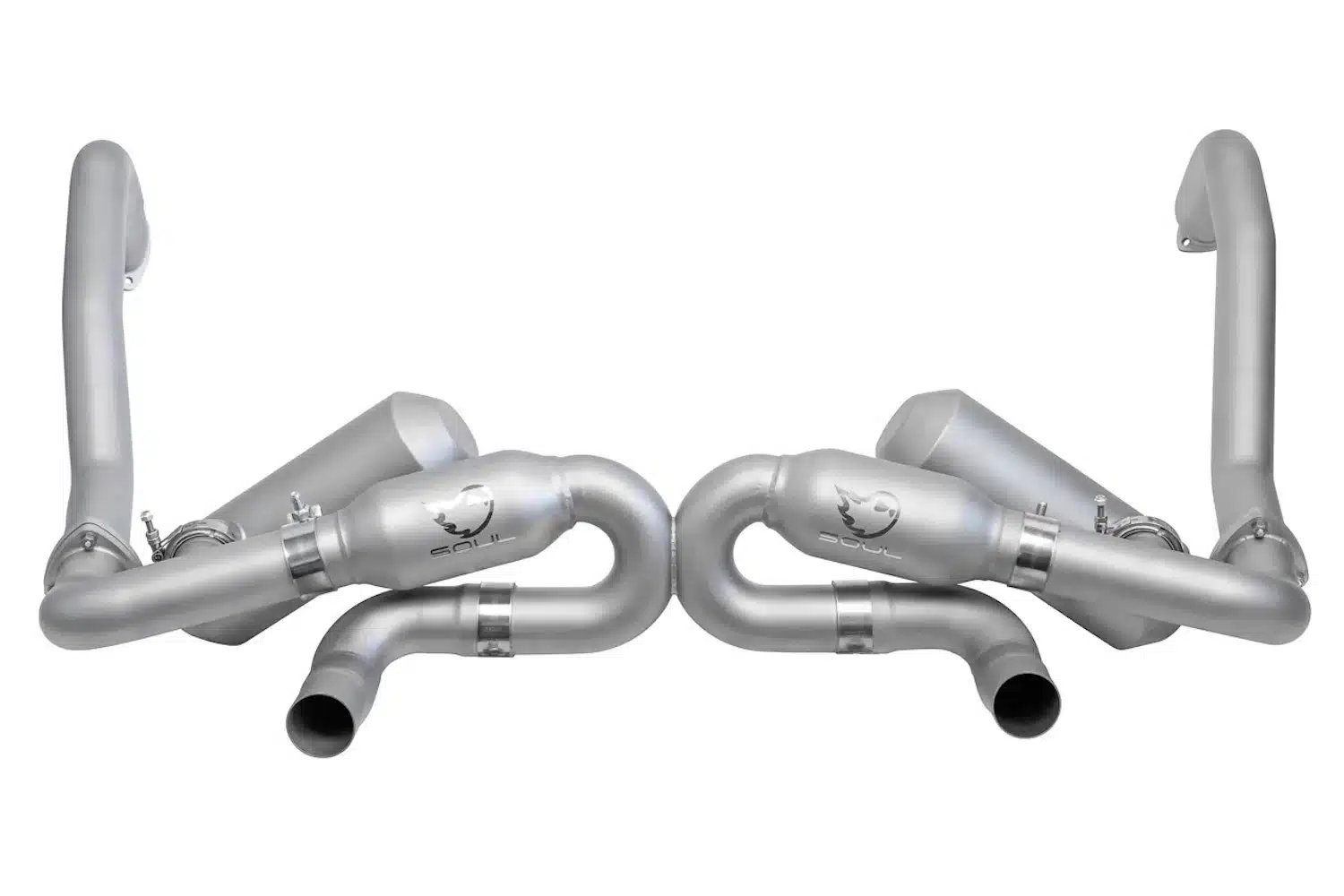 SOUL Performance Race X-Pipe Exhaust with OEM Tips for 982 Porsche 718 GT4 / Spyder / GTS 4.0 [POR.718GT4P.XP.OE]
