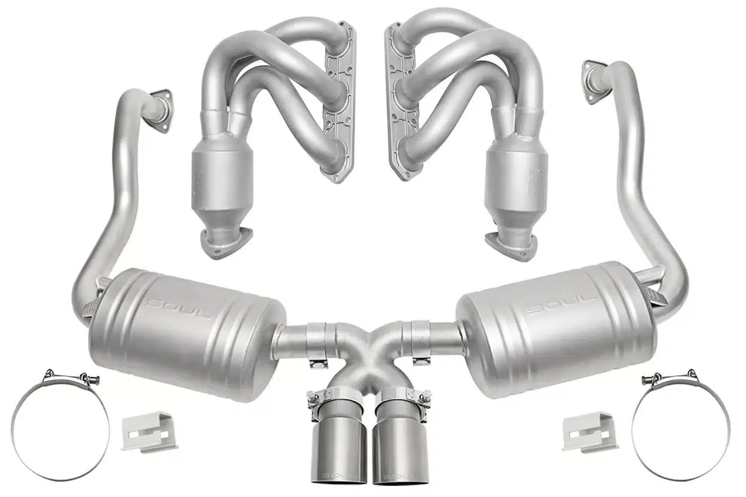 SOUL Performance Street Exhaust Package for 986 Porsche Boxster (with 2.7L engine)