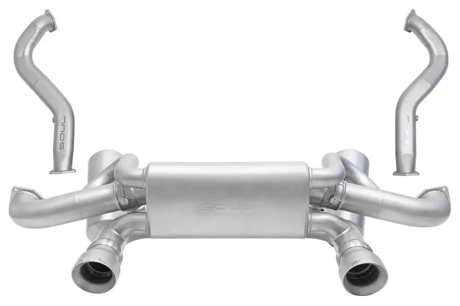 SOUL Performance Street Exhaust Package with WEISSACH Tips for 982 Porsche 718 Cayman GT4 RS / Spyder RS