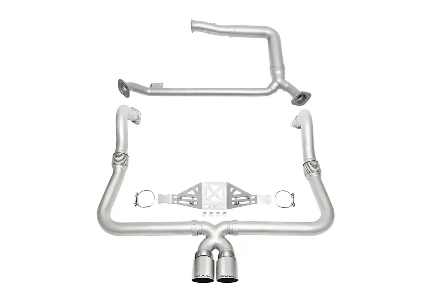 SOUL Performance Track Exhaust Package with Dual Wall Tips for 982 Porsche 718 Boxster / Cayman