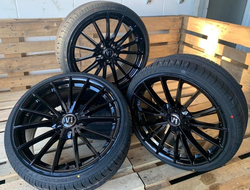 ⭐ V1 Wheels 5×112 ⭐ für Audi A8 4E A6 4G Schwarz 245/40 19 Felgen Alufelgen Mercedes CL215 E KLasse Coupe Cabrio R1EC W213 S Klasse 220 BMW X1 UKL X2 F2X Mini Countryman…