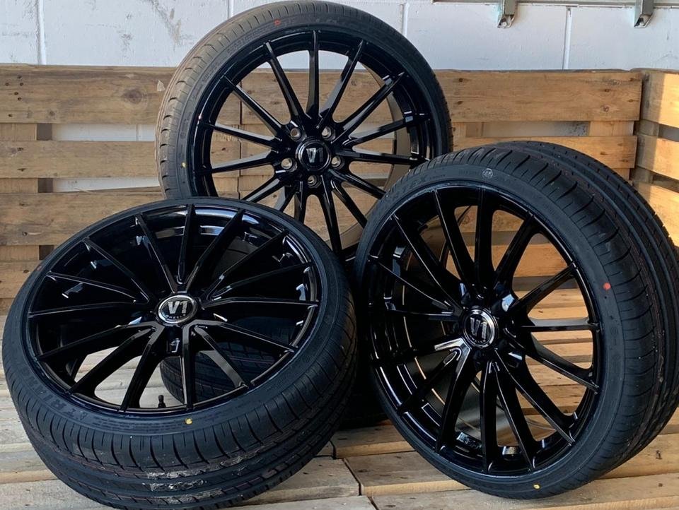 ⭐ V1 Wheels ⭐ 5×112 für Audi A8 4E A6 4G Schwarz 245/40 19 Felgen Alufelgen Mercedes CL215 E KLasse Coupe Cabrio R1EC W213 S Klasse 220 BMW X1 UKL X2 F2X Mini Countryman…