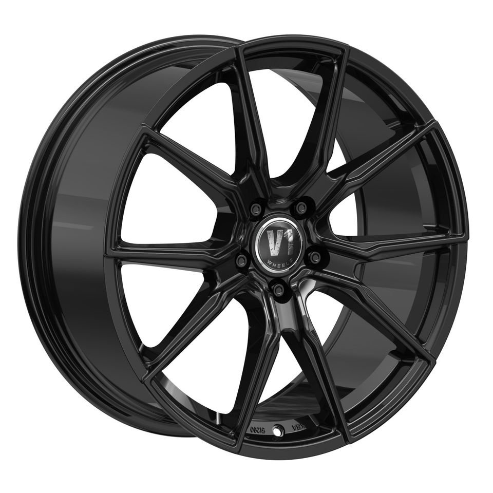 V1 Wheels V1 18 Zoll Sommerräder für Mercedes Benz E CL GLA S EAQ EQB Klasse W213 S213 W214 S214 A238 C215 C216 CL500 X156 W156 W220 Coupe Felgen Reifen Räder schwarz...