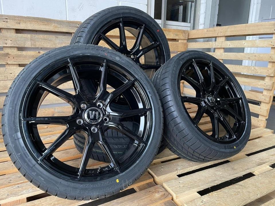 ⭐ V1 Wheels ⭐ V1 245/45 18 Zoll Schwarz Sommer Komplettäder Winterreifen für Audi A8 4E A6 4G Mercedes CL215 E Klasse W213 GLA 245 AMG S Klasse V Klasse Vito W447 638 638/1…