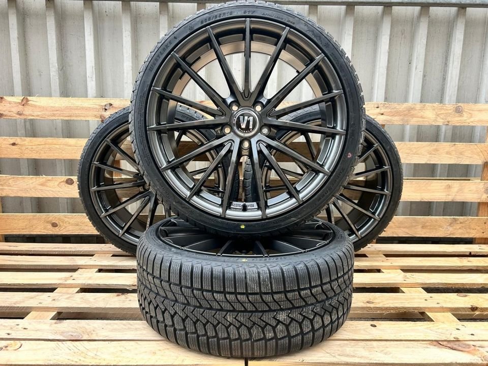 V1 Wheels V2 245/45 18 Zoll Grau Komplettäder Allwetterreifen für Audi A8 4E A6 4G Mercedes CL215 E Klasse W213 GLA 245 AMG S Klasse W220 V Klasse Vito W447 638 638/1 638/2...