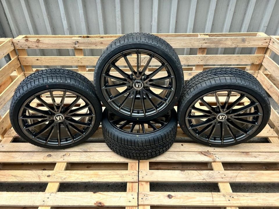 V1 Wheels V2 245/45 18 Zoll Grau Komplettäder Allwetterreifen für Audi A8 4E A6 4G Mercedes CL215 E Klasse W213 GLA 245 AMG S Klasse W220 V Klasse Vito W447 638 638/1 638/2...