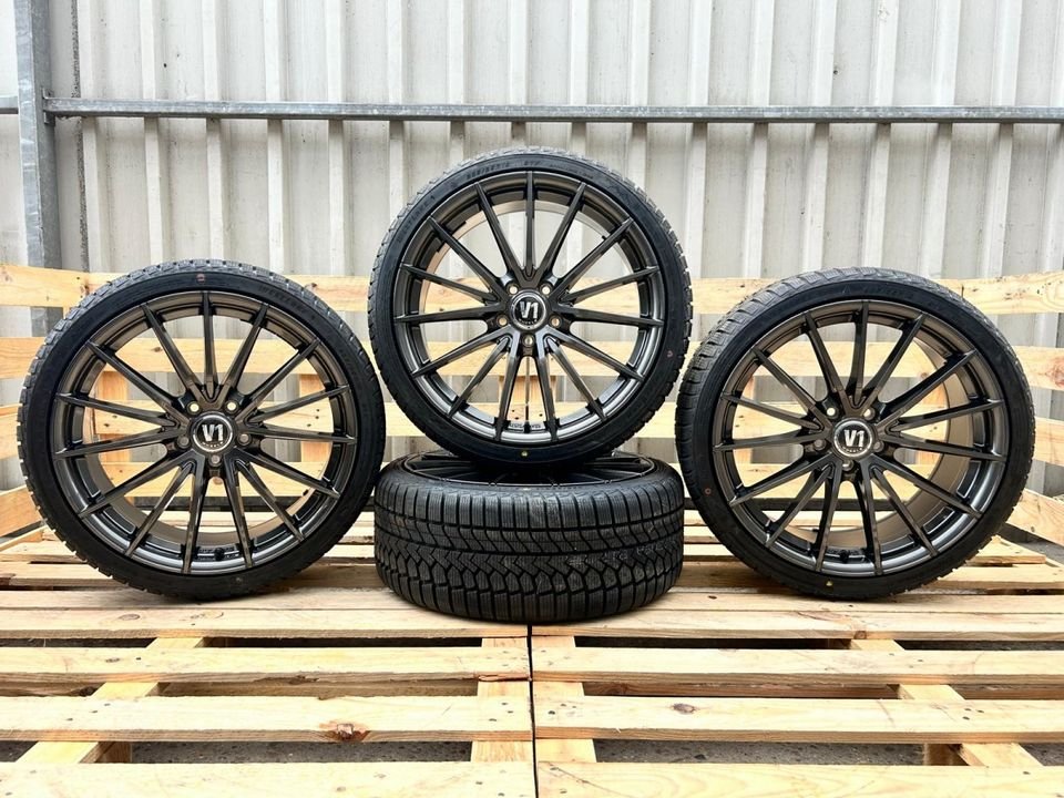 V1 Wheels V2 245/45 18 Zoll Grau Komplettäder Allwetterreifen für Audi A8 4E A6 4G Mercedes CL215 E Klasse W213 GLA 245 AMG S Klasse W220 V Klasse Vito W447 638 638/1 638/2...