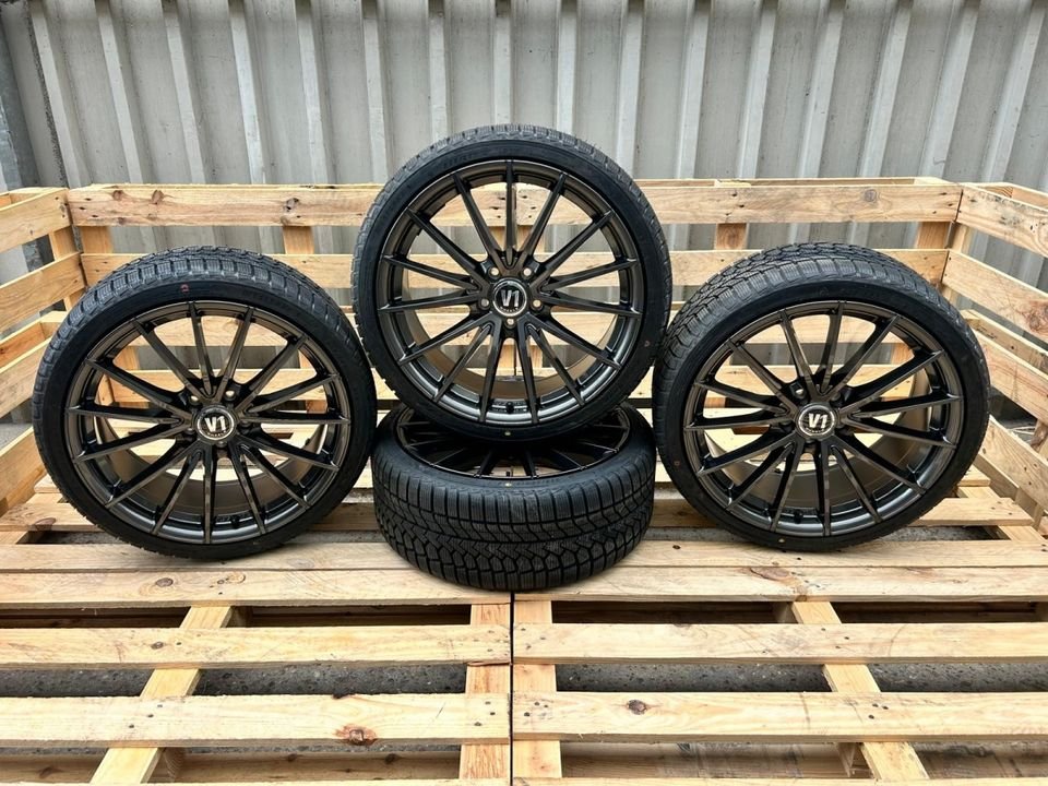 V1 Wheels V2 245/45 18 Zoll Grau Komplettäder Allwetterreifen für Audi A8 4E A6 4G Mercedes CL215 E Klasse W213 GLA 245 AMG S Klasse W220 V Klasse Vito W447 638 638/1 638/2...