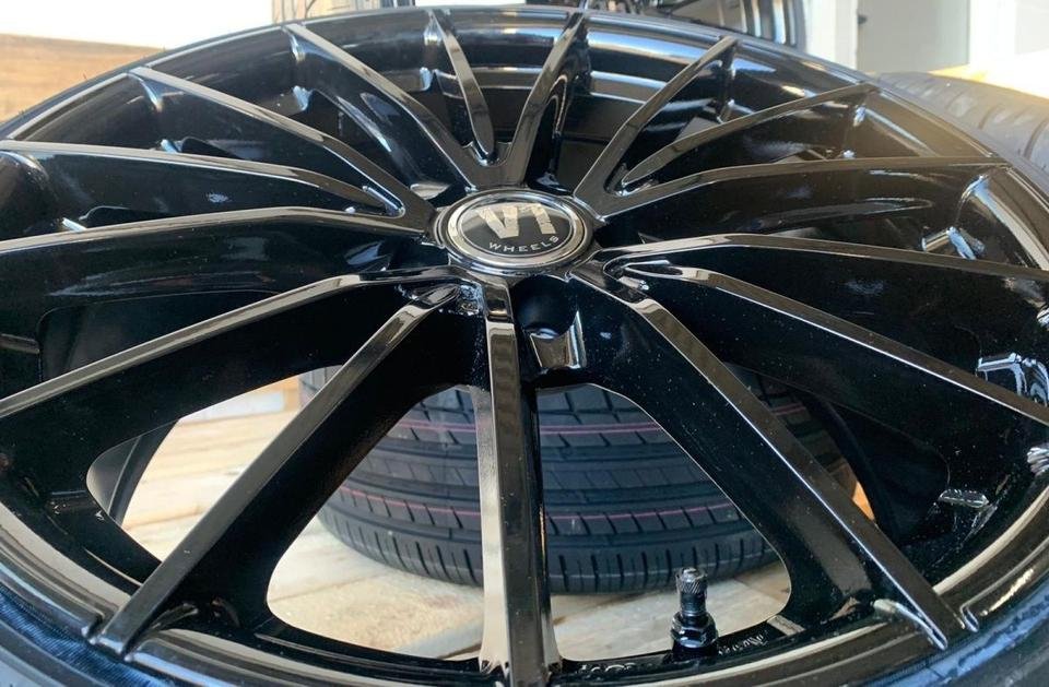V1 Wheels V2 Kompletträder 19 Zoll Schwarz 225/35 19 für Audi A4 8D B5 8E 8H B6 B7 TT 8J 8S Mercedes E Klasse Coupe W207 SLK SLC W172 VW Passat 3B 3BG 3C B7 Scirocco Seat Exeo…