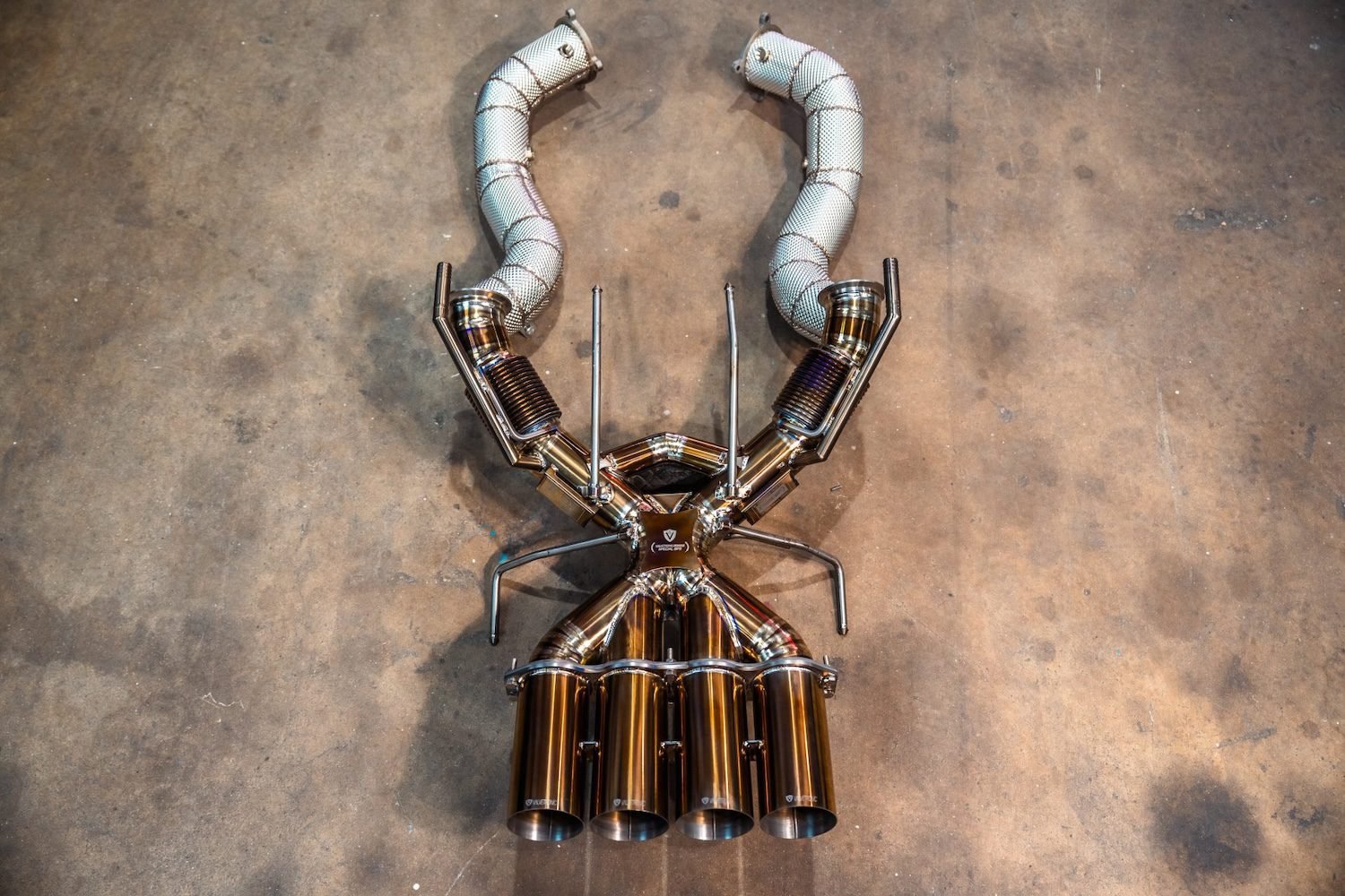 Valvetronic Designs F1 Race Exhaust System for P26 Mclaren 765LT [MAC.765LT.F1.TI/MAC.765LT.F1.FF.TI]