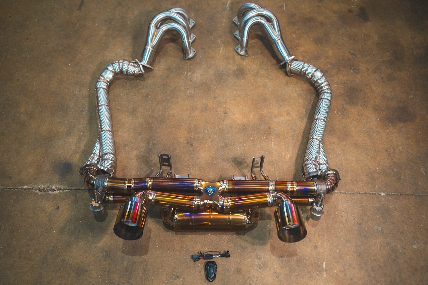 Valvetronic Designs Valved Sport Exhaust System for 982 Porsche 718 GT4 / Boxster Spyder [POR.718.GT4.VSES.FFH.TI/POR.718.GT4.VSES.FF.TI/POR.718.GT4.VSES.TI]
