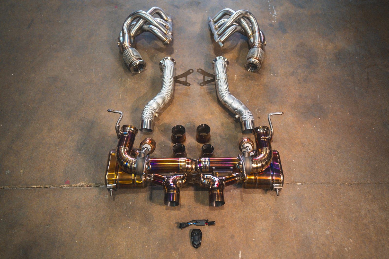 Valvetronic Designs Valved Sport Exhaust System for F142 Ferrari 458 Italia [FER.458.VSES.TI/FER.458.VSES.FF.TI/FER.458.VSES.FFH.TI]