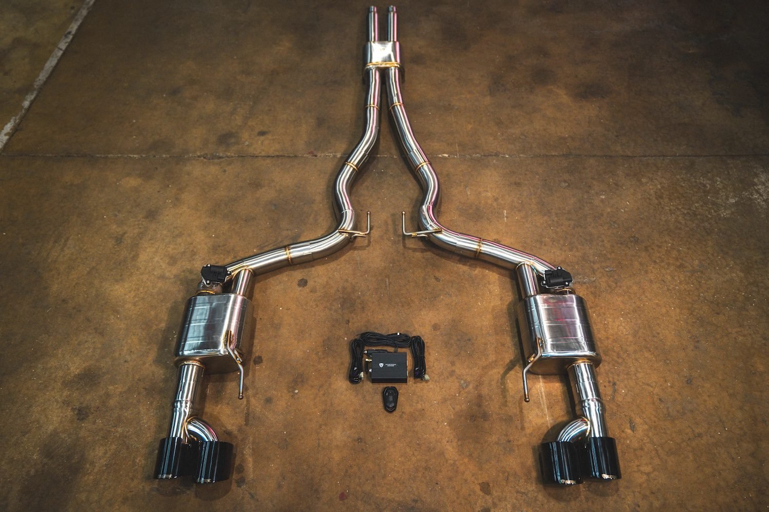 Valvetronic Designs Valved Sport Exhaust System for S550 Ford Mustang GT [FRD.S550.S650.VSES.TI/FRD.S550.S650.VSES.BR]