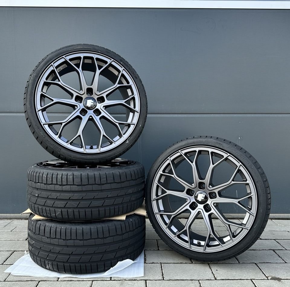 Wheels FF01 18 Zoll Sommerräder für Mercedes Benz E CL GLA S EAQ EQB Klasse W213 S213 W214 S214 A238 C215 C216 CL500 X156 W156 W220 Coupe Felgen Reifen Räder grau matt...