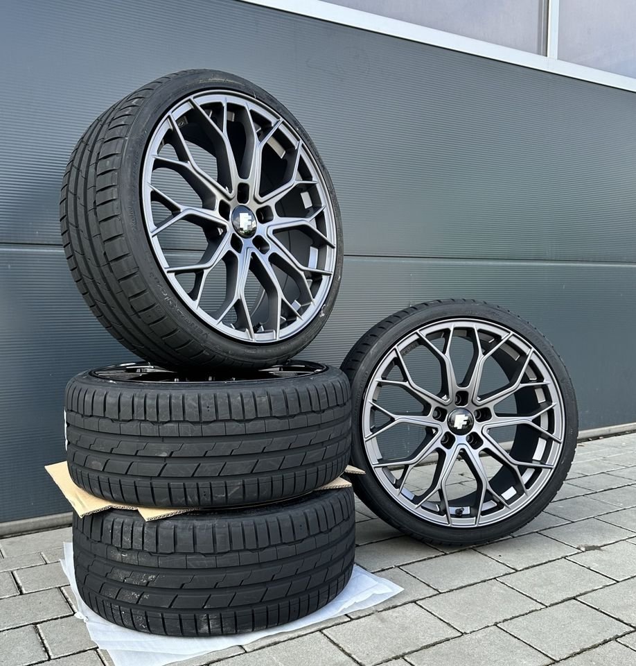 Wheels FF01 18 Zoll Sommerräder für Mercedes Benz E CL GLA S EAQ EQB Klasse W213 S213 W214 S214 A238 C215 C216 CL500 X156 W156 W220 Coupe Felgen Reifen Räder grau matt...