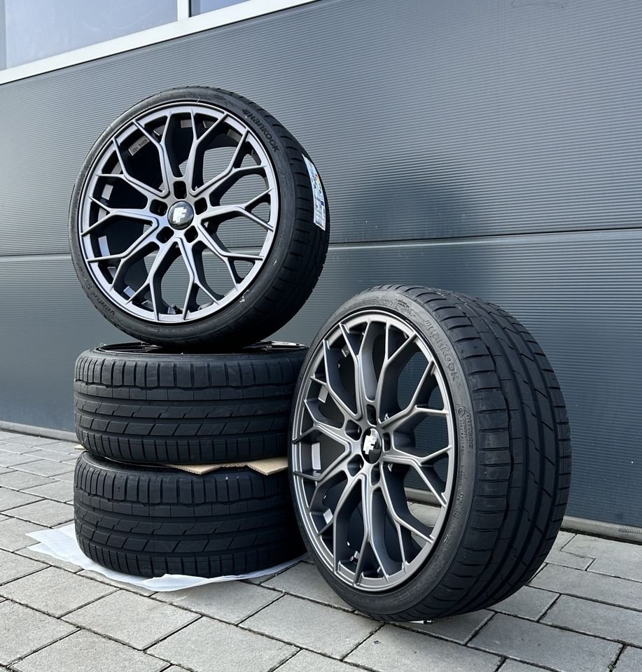 Wheels FF01 18 Zoll Sommerräder für Mercedes Benz E CL GLA S EAQ EQB Klasse W213 S213 W214 S214 A238 C215 C216 CL500 X156 W156 W220 Coupe Felgen Reifen Räder grau matt...