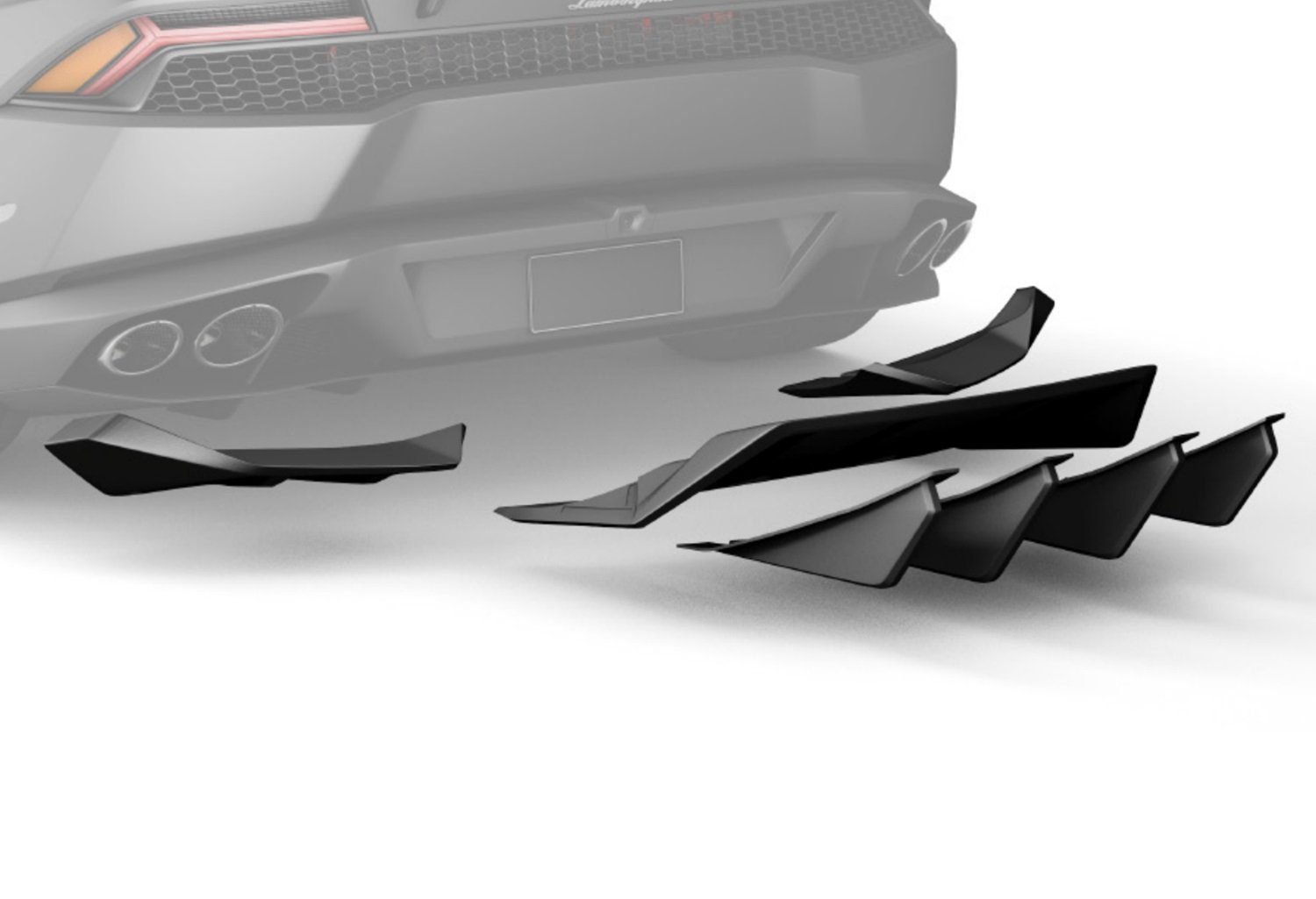 ZACOE Carbon Fiber Rear Diffuser for LP610-4 Lamborghini Huracan
